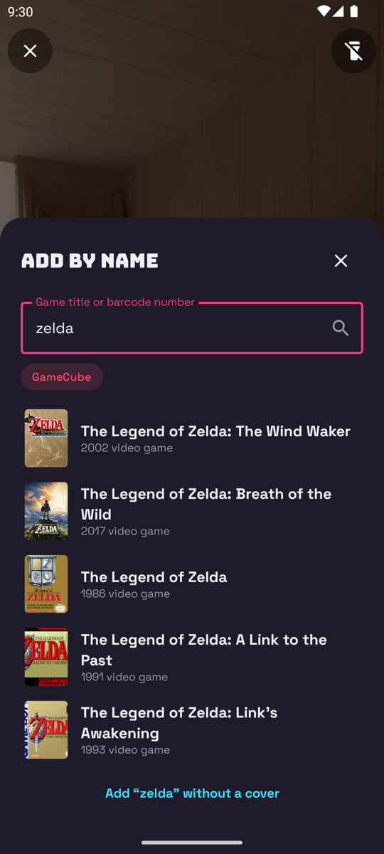 Adding a game by name, with box art in the results