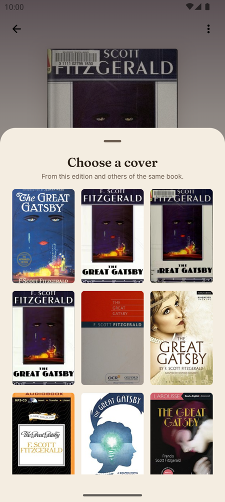 Picking a different cover from other editions of the same book